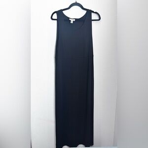 Talbots Versatile Chic Black Sleeveless Maxi Dress Size Medium